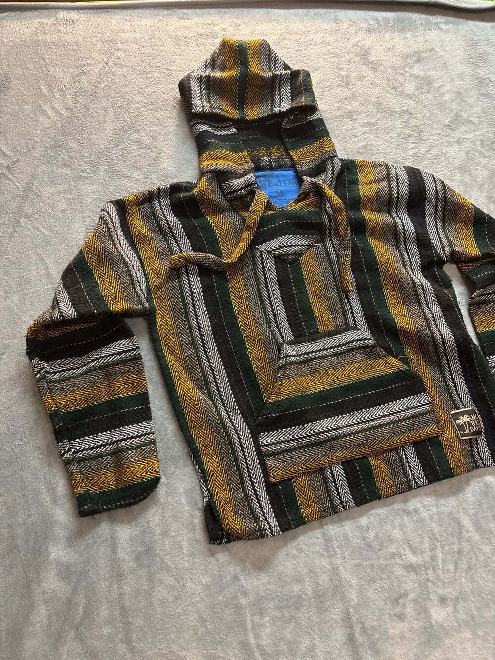 No Bad Days Striped Pullover Baja Hoodie